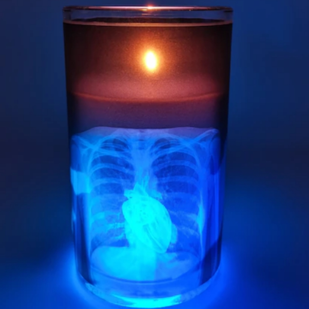 Skeleton x-ray LED color changing candle doctor radiologist Halloween Decor GIFT - Picture 6 of 7